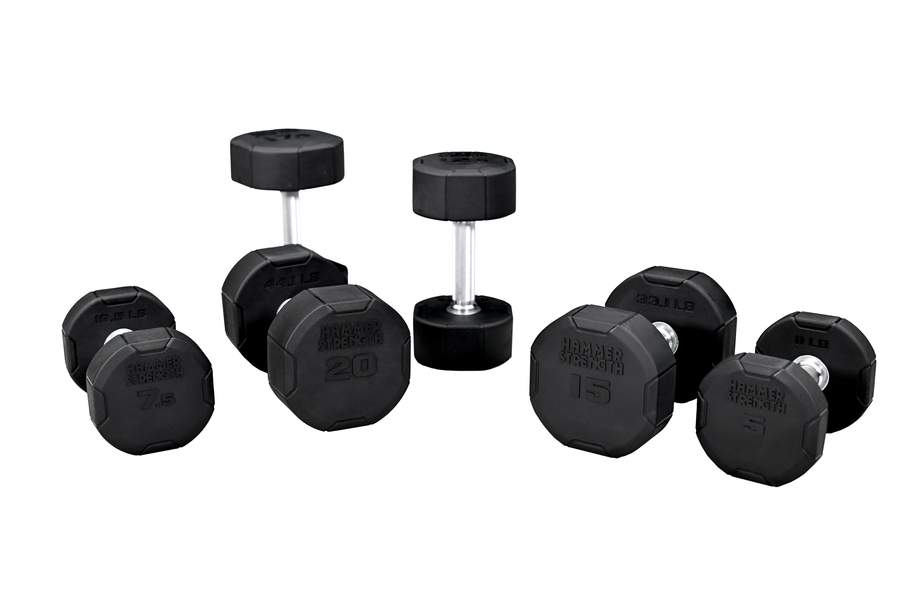 4-Sided Rubber Dumbbell | Hammer Strength